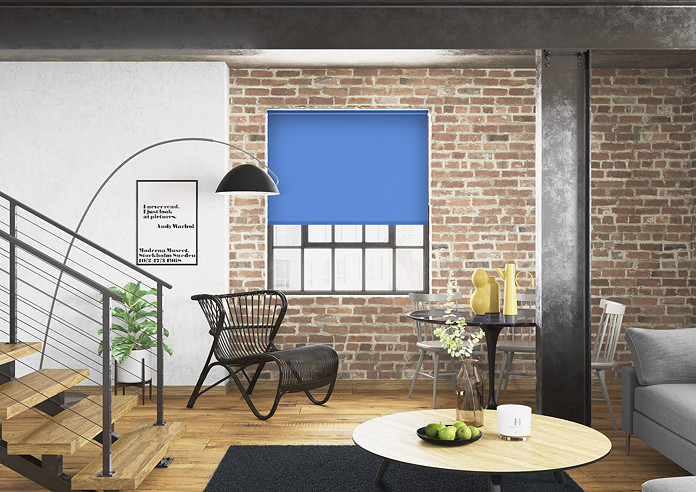 Palermo (Blackout), Bluebell - Motorised Roller Blind - Image 5